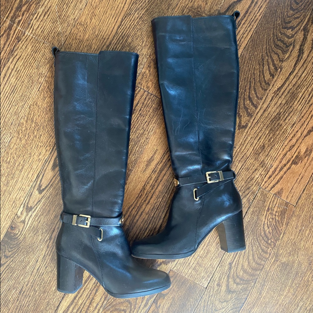 Michael Kors black leather boots